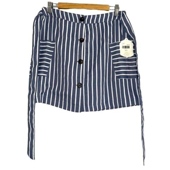 Altar'd State Medium Striped Button Down Skirt - Picture 1 of 7